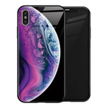 Phone Case Tempered Glass Back Silicone Edges Impact-Resistant