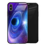 Phone Case Tempered Glass Back Silicone Edges Impact-Resistant
