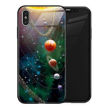 Phone Case Tempered Glass Back Silicone Edges Impact-Resistant