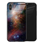 Phone Case Tempered Glass Back Silicone Edges Impact-Resistant