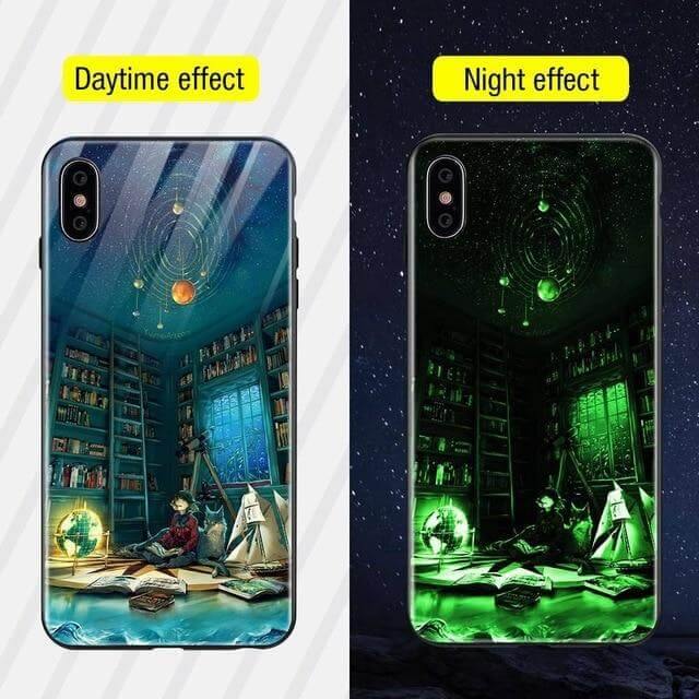 Phone Case Tempered Glass Luminous Patterned Design