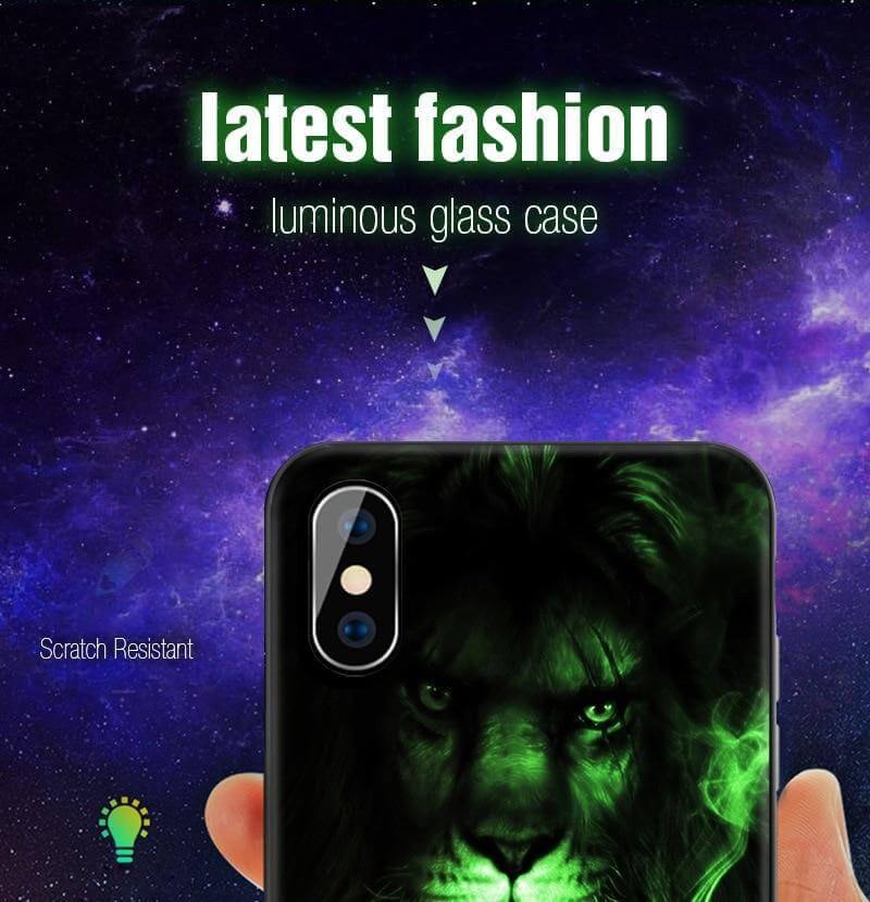 Phone Case Tempered Glass Luminous Patterned Design