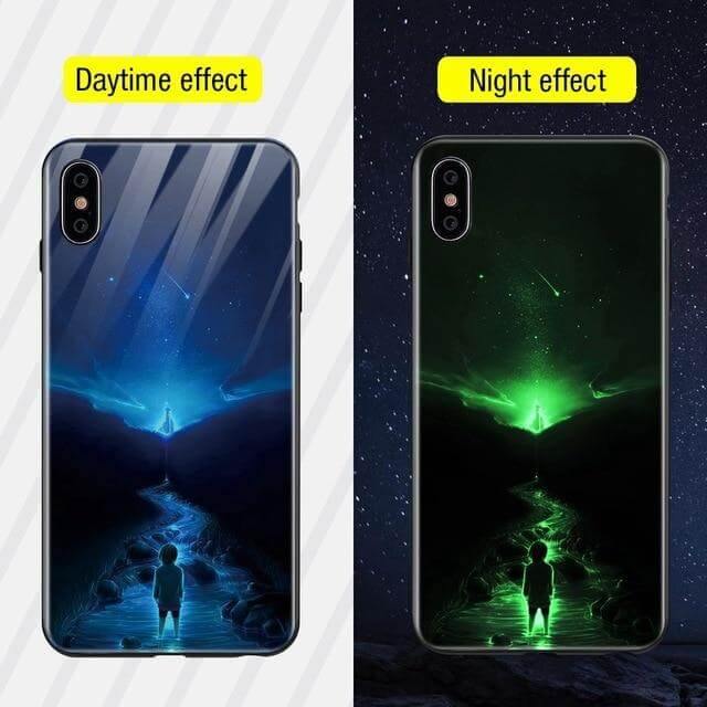 Phone Case Tempered Glass Luminous Patterned Design