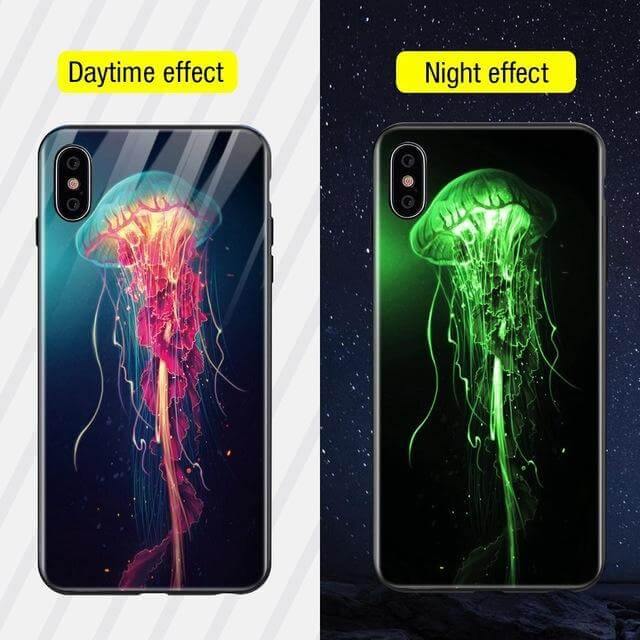 Phone Case Tempered Glass Luminous Patterned Design