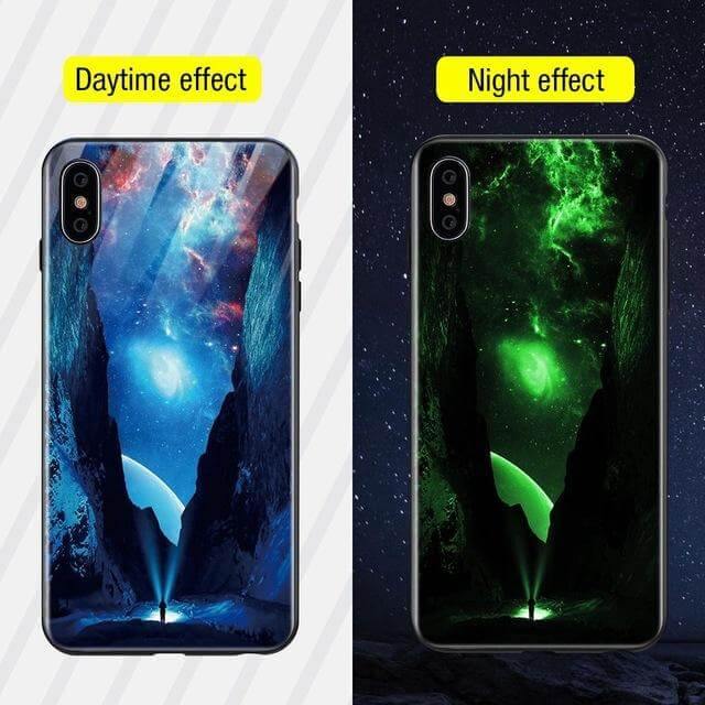 Phone Case Tempered Glass Luminous Patterned Design