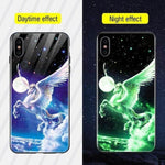 Phone Case Tempered Glass Luminous Patterned Design