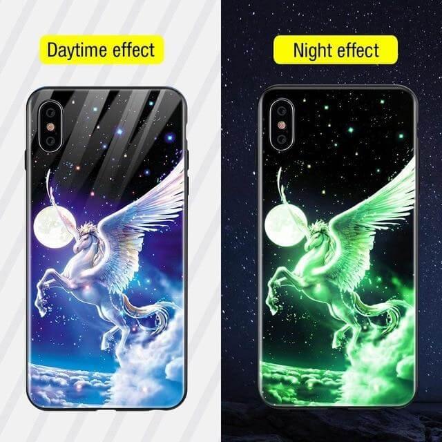 Phone Case Tempered Glass Luminous Patterned Design