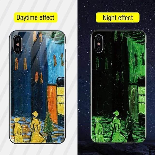 Phone Case Tempered Glass Luminous Patterned Design