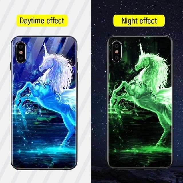 Phone Case Tempered Glass Luminous Patterned Design