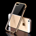 Phone Case Transparent Back Plated Silicone Bumper