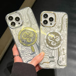 Phone Case Transparent Mechanical Design MagSafe Compatible Lightweight