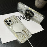 Phone Case Transparent Mechanical Design MagSafe Compatible Lightweight