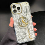 Phone Case Transparent Mechanical Design MagSafe Compatible Lightweight