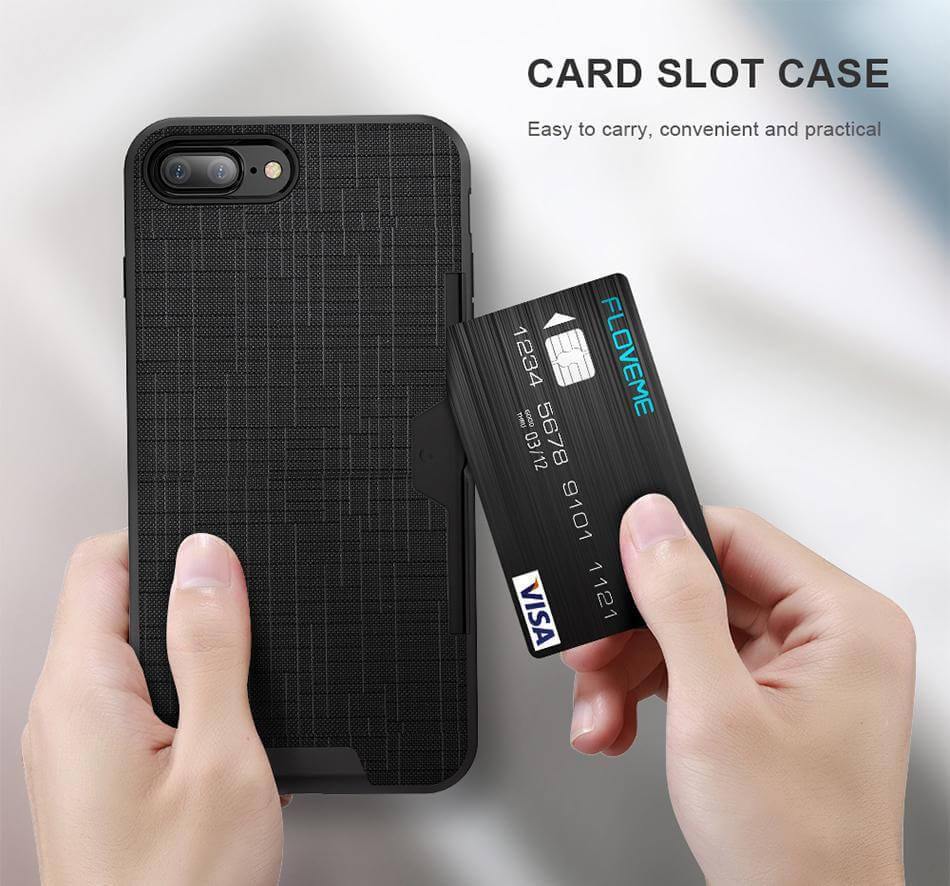 Phone Case Wallet Design Hidden Card Slot Impact-Resistant