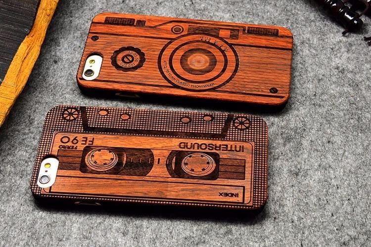 Phone Case Wood & PC Dirt & Impact Resistant