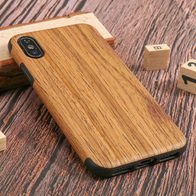 Phone Case Wood Veneer Shock-Absorbing Slim Profile
