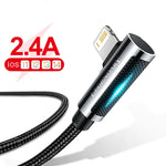 Phone Charging Cable Fast Charging LED Indicator Braided Nylon