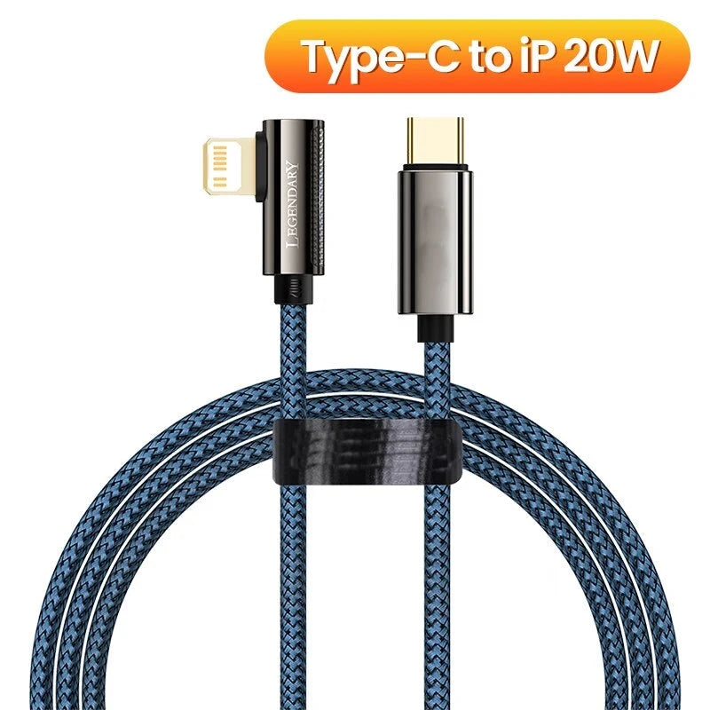 Phone Charging Cable Fast Charging LED Indicator Braided Nylon