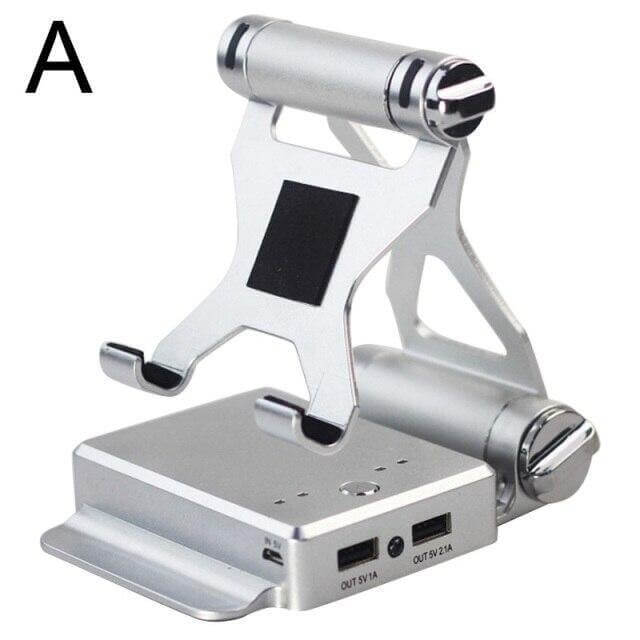 Phone Charging Stand 360° Rotating Bluetooth Speaker Dual USB