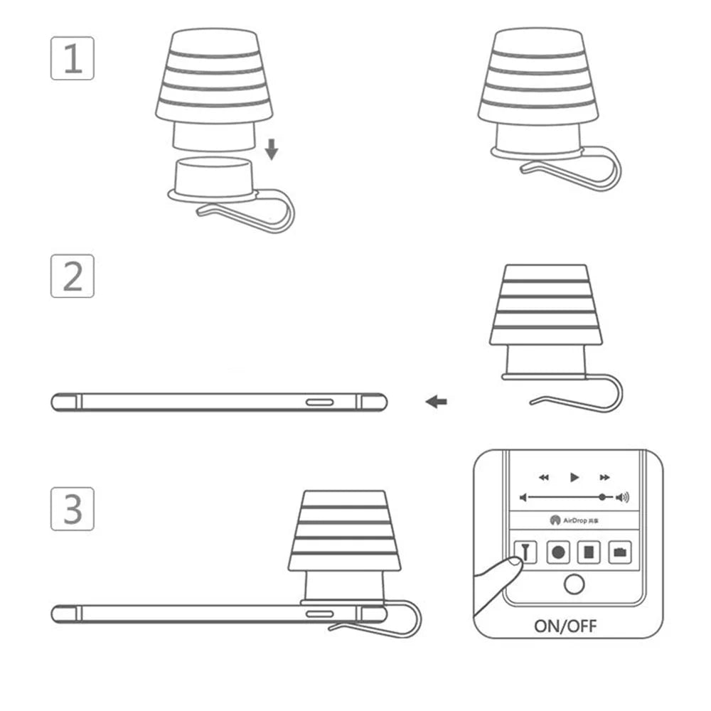 Phone Flashlight Night Light Silica Gel Diffuser