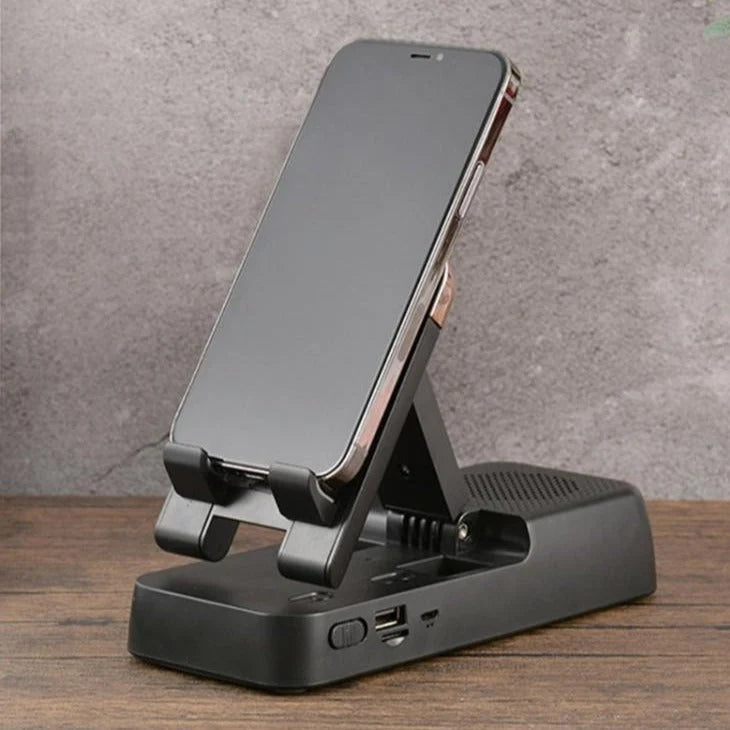 Phone Holder Dock Bluetooth Speaker Adjustable Angle Charging Support