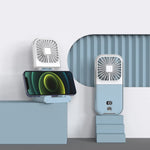 Phone Holder Fan 2-In-1 Rechargeable 3000mAh Battery