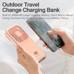 Phone Holder Fan 2-In-1 Rechargeable 3000mAh Battery
