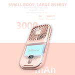 Phone Holder Fan 2-In-1 Rechargeable 3000mAh Battery