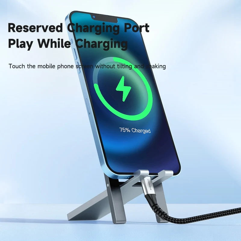 Phone Holder Foldable Metal Adjustable Angle