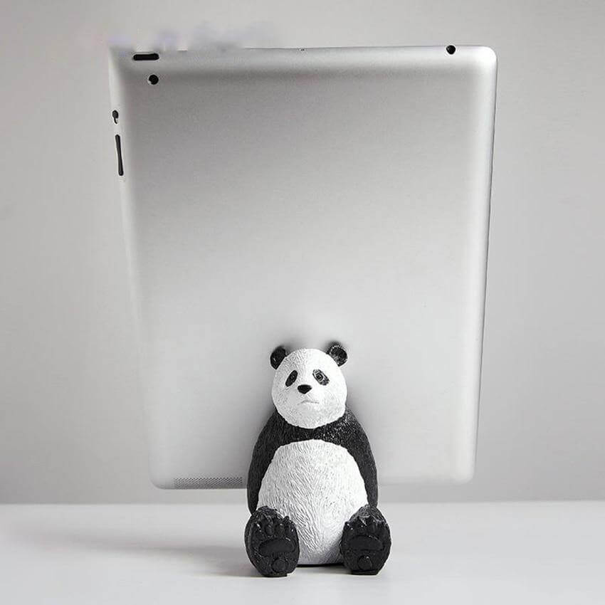 Phone Holder Resin Sitting Panda Design
