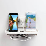 Phone Holder Wall-Mounted Adhesive Cable Storage