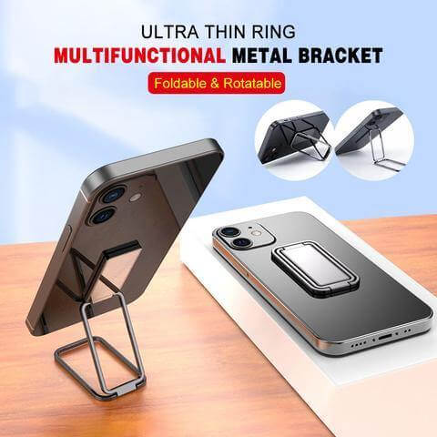 Phone Holder Zinc Alloy 360-Degree Rotatable Foldable