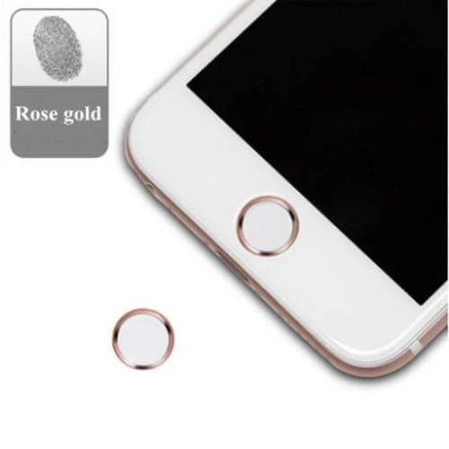 Phone Home Button Ring Sticker Metal Aluminum Finish