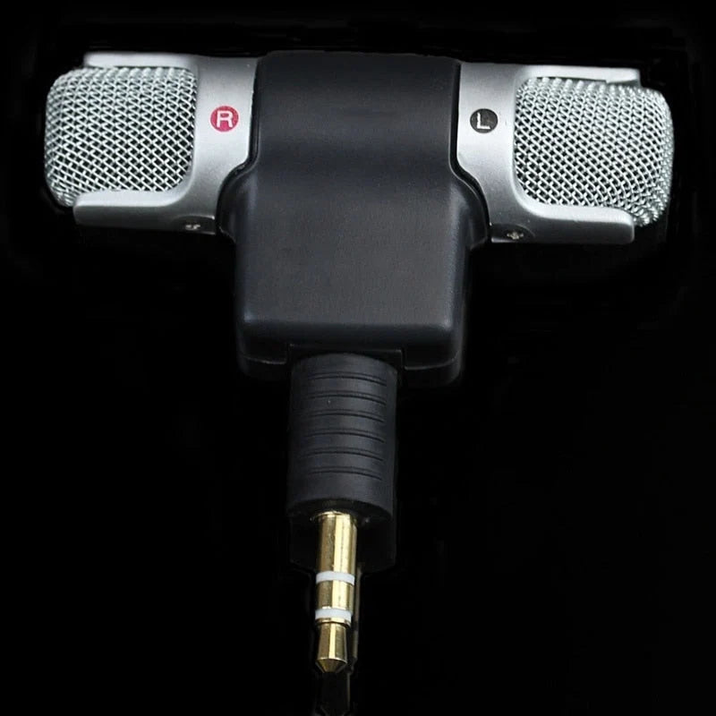 Phone Microphone Directional Stereo 3.5mm Plug-In