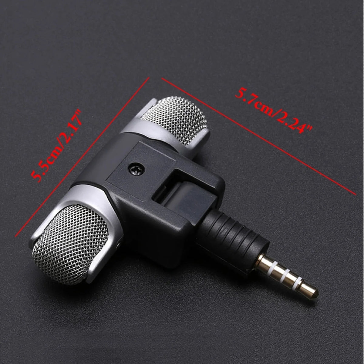 Phone Microphone Directional Stereo 3.5mm Plug-In