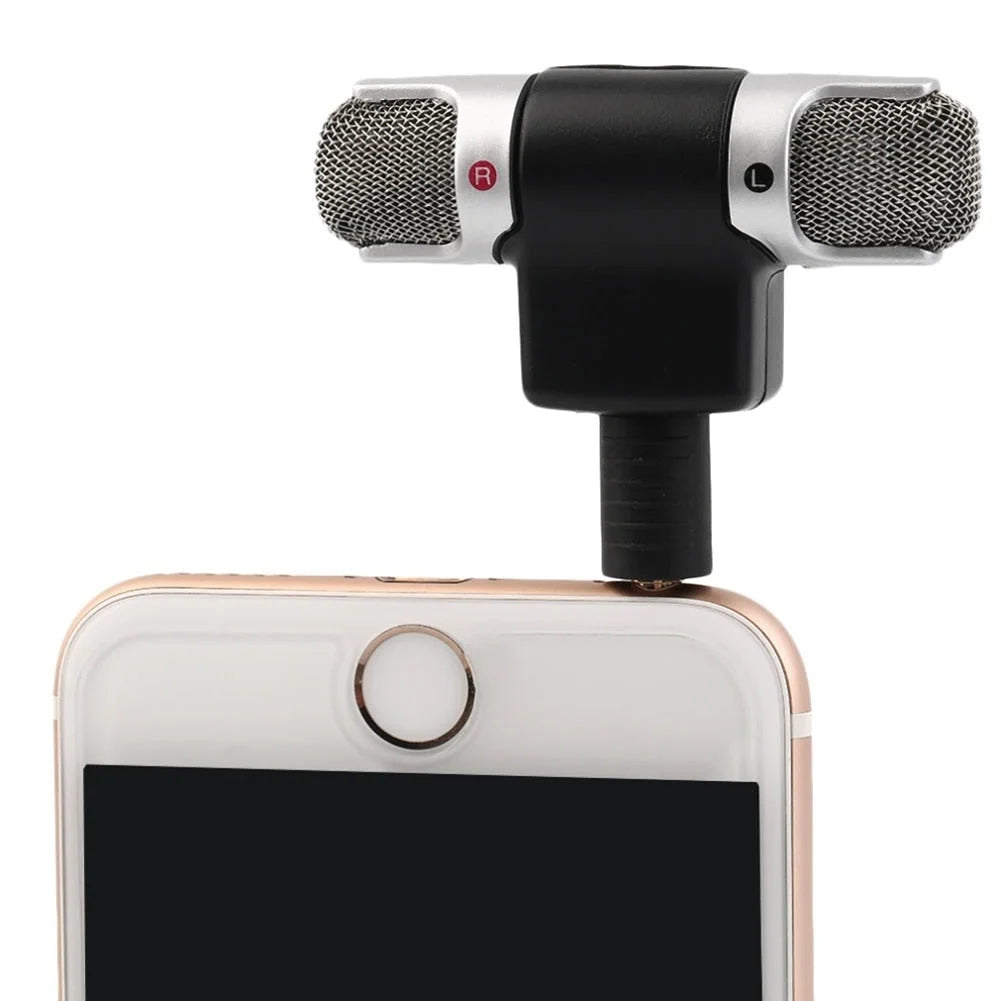 Phone Microphone Directional Stereo 3.5mm Plug-In
