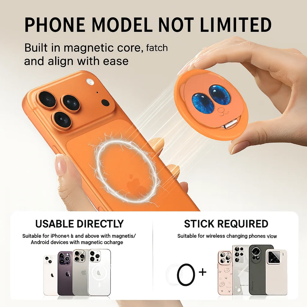 Phone Ring Stand Magnetic Adjustable 360° Rotation