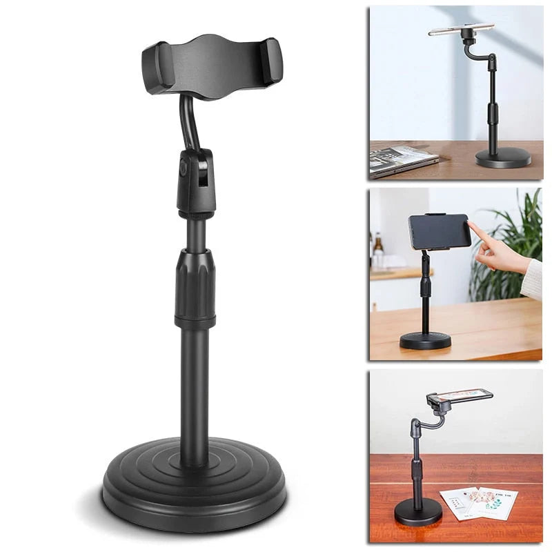Phone Stand Adjustable Height Rotating Weighted Base