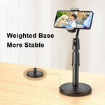 Phone Stand Adjustable Height Rotating Weighted Base