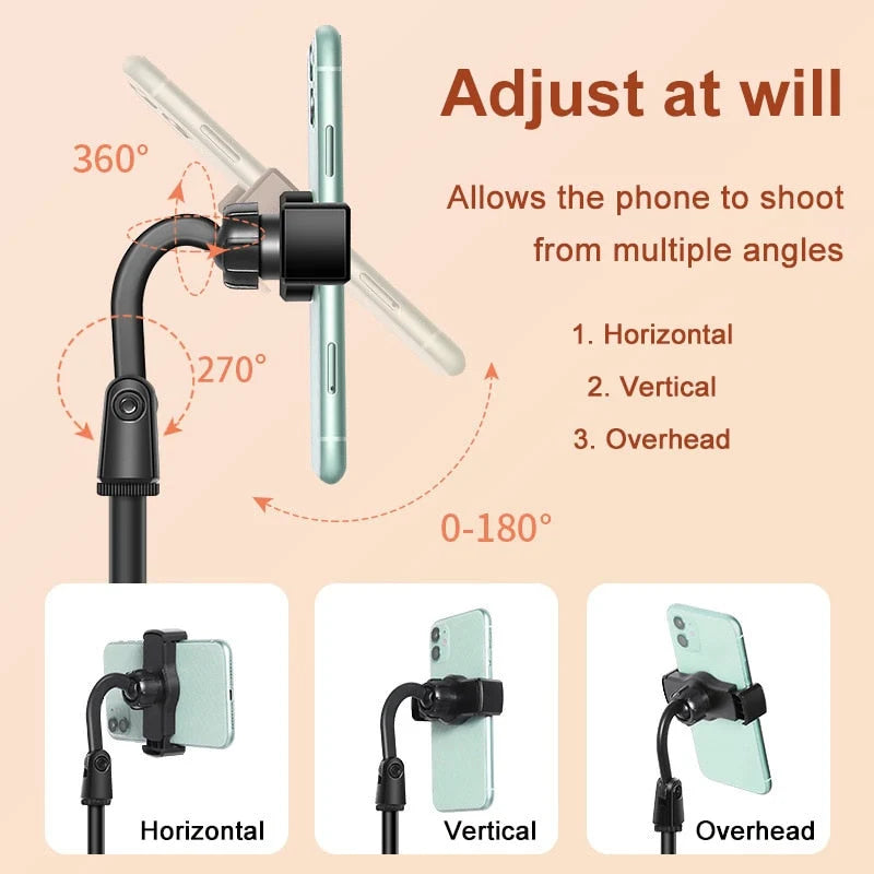 Phone Stand Adjustable Height Rotating Weighted Base