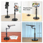 Phone Stand Adjustable Height Rotating Weighted Base