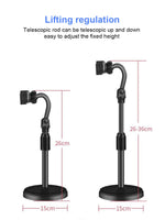 Phone Stand Adjustable Height Rotating Weighted Base