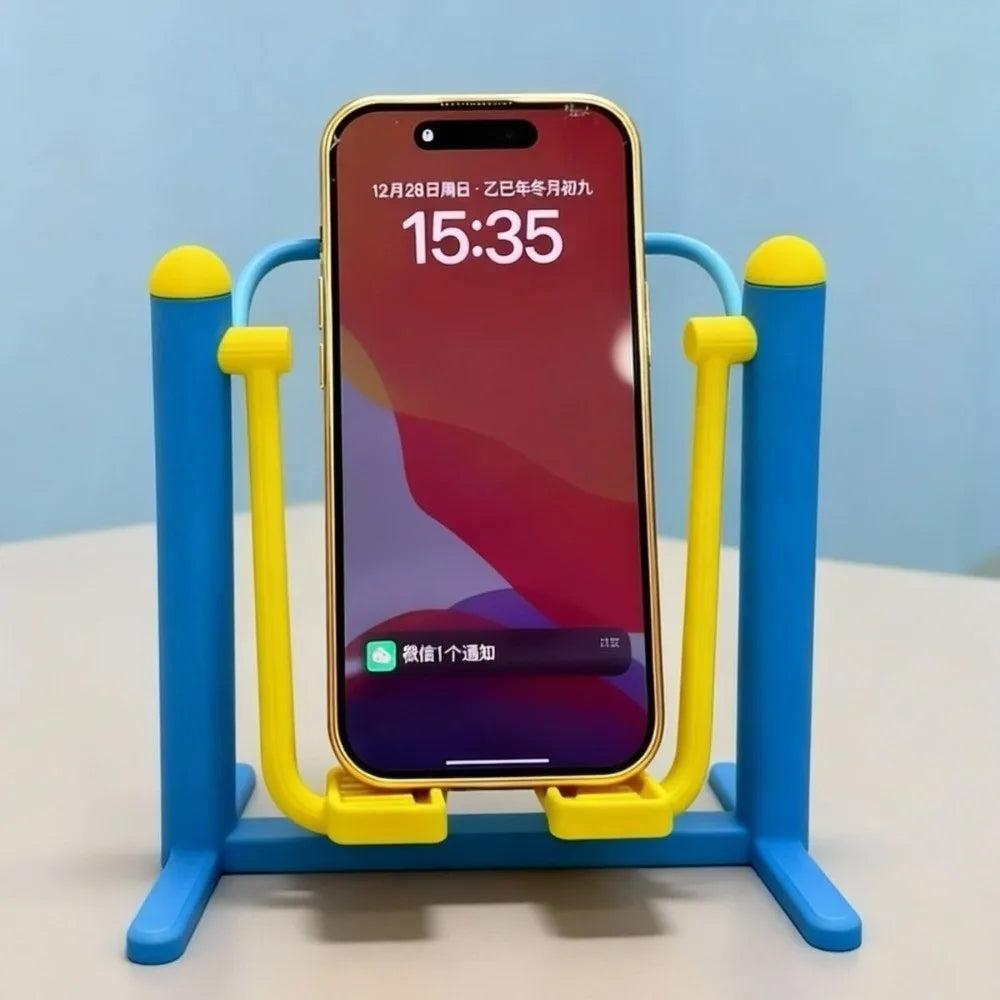 Phone Stand Gym Rack Design Stable Viewing ABS Construction
