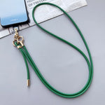 Phone Strap Leather Adjustable Length With Metal Clips