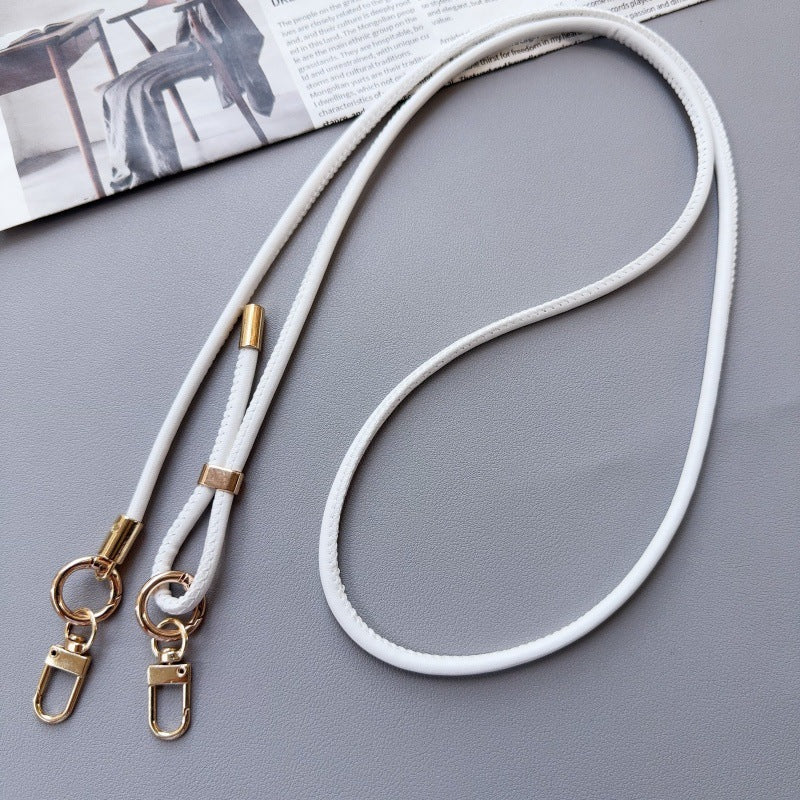 Phone Strap Leather Adjustable Length With Metal Clips