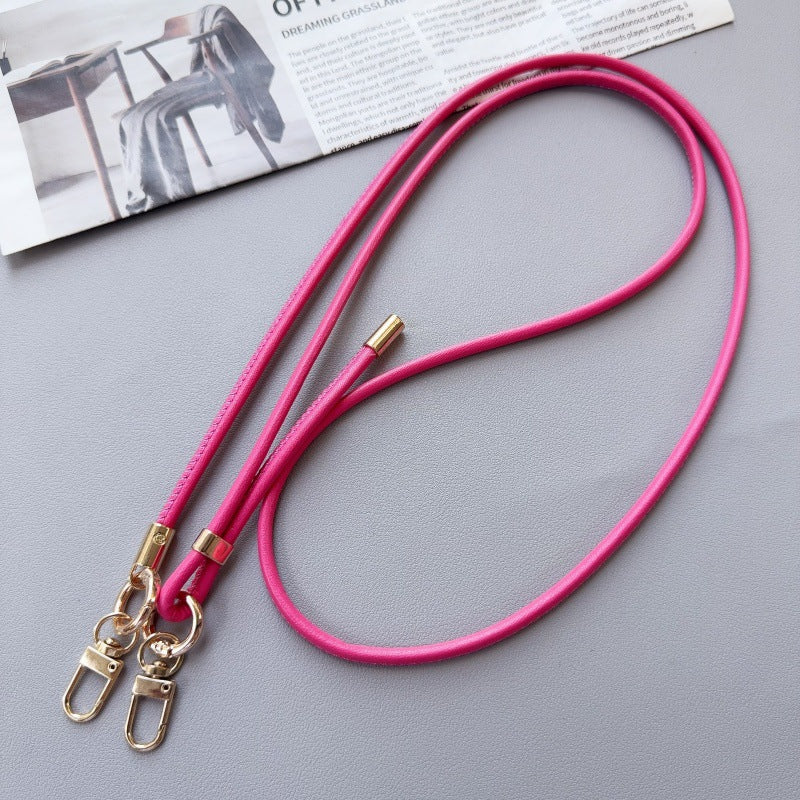 Phone Strap Leather Adjustable Length With Metal Clips