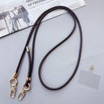 Phone Strap Leather Adjustable Length With Metal Clips