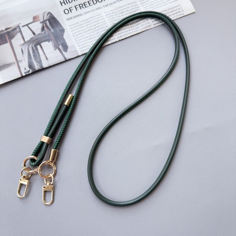 Phone Strap Leather Adjustable Length With Metal Clips