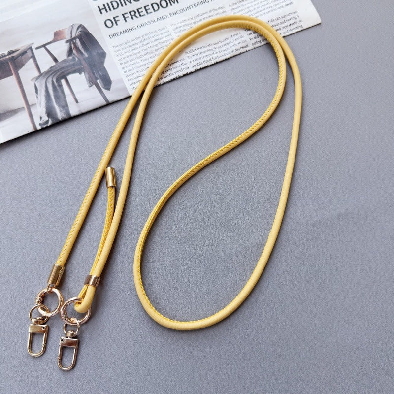 Phone Strap Leather Adjustable Length With Metal Clips