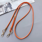 Phone Strap Leather Adjustable Length With Metal Clips